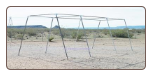 30' Baseball / Softball SLANT LEG Batting Cage Frame using 1 3/8" Fittings - Free Shipping