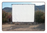 10' x 10' STANDING Outdoor Home Theater Projection Movie Screen Kit using 1" Fittings - Free Shipping