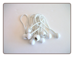 6" White Duty Regular Ball Bungees 25pcs ~ Free Shipping 6" White Duty Regular Ball Bungees 25pcs ~ Free Shipping