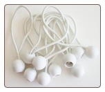 BALL BUNGEES  6" ECONOMY  WHITE BUNGEE  50pcs FREE SHIPPING