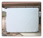 6' X 8' HANGING  HOME THEATER PROJECTION MOVIE SCREEN KIT 1" ** FREE SHIPPING