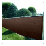 8' X 50' Brown Mesh Shade Screen Fence Tarp - Approx. 7'6" x 49'6"  ~ Free Shipping